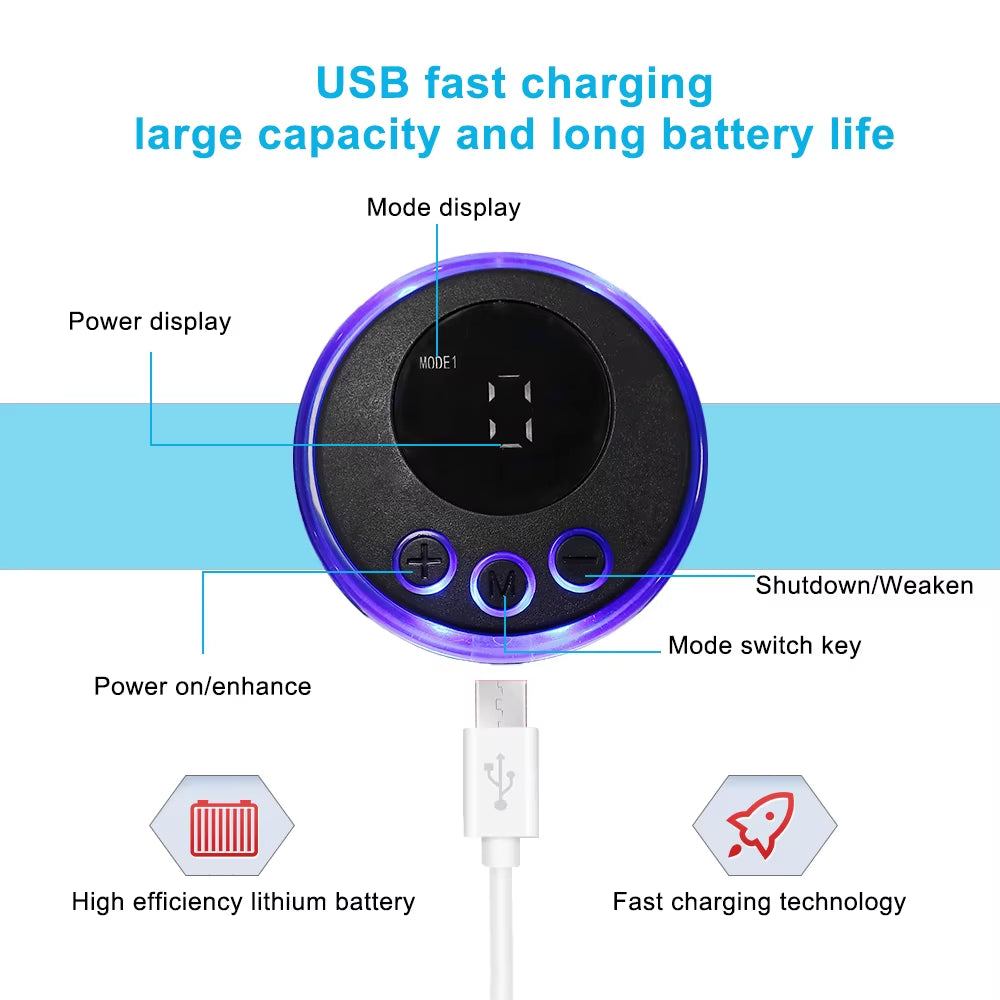 19 Intensity EMS Neck Electric Massager Patch Pulse Muscle Stimulator Gel Pad Relieve Fatigue Cervical Massage Sticker 8 Modes