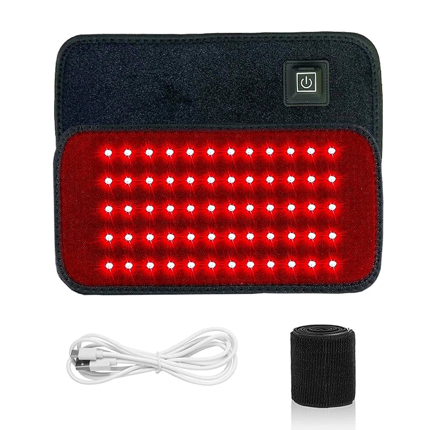 60 Leds Red＆Infrared Light Therapy Belt 850Nm 660Nm Back Burn Fat Wrap Slimming Machine Waist Heat Pad Full Body