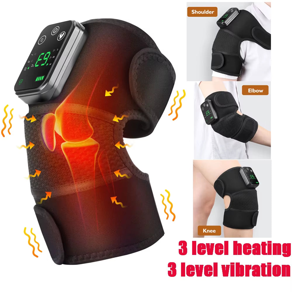 Electric Heating Shoulder Brace LED Display Vibration Shoulder Massage Support Belt Strap for Joint Brace Care Muscle Relaxation
