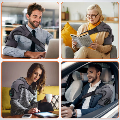 Electric Heating Shoulder Brace LED Display Vibration Shoulder Massage Support Belt Strap for Joint Brace Care Muscle Relaxation